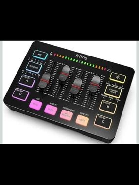 Fifine USB Audio Mixer with RGB Buttons